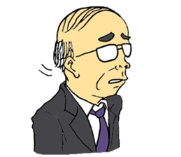 Traditional Japanese office worker sticker #3134378