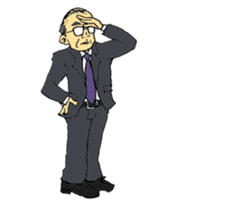 Traditional Japanese office worker sticker #3134389