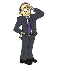 Traditional Japanese office worker sticker #3134389