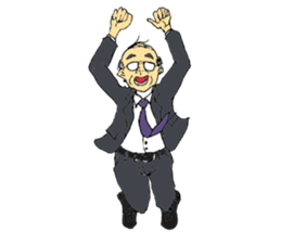 Traditional Japanese office worker sticker #3134390