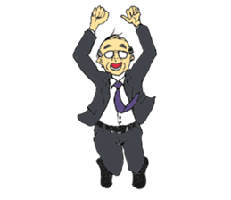 Traditional Japanese office worker sticker #3134390