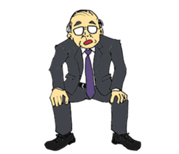 Traditional Japanese office worker sticker #3134391