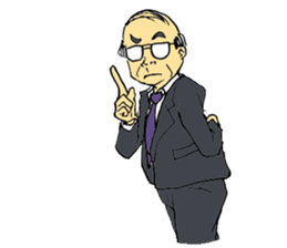 Traditional Japanese office worker sticker #3134392