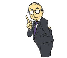 Traditional Japanese office worker sticker #3134392