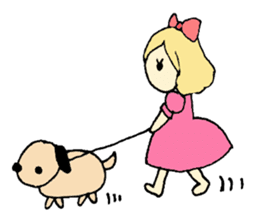 Mary, its grandfather, and a dog sticker #3134686