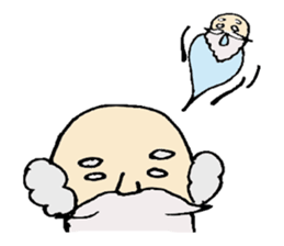 Mary, its grandfather, and a dog sticker #3134697