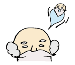 Mary, its grandfather, and a dog sticker #3134697