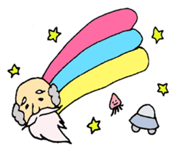 Mary, its grandfather, and a dog sticker #3134698