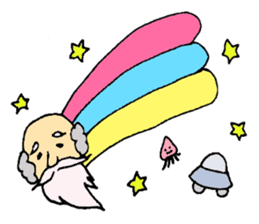 Mary, its grandfather, and a dog sticker #3134698