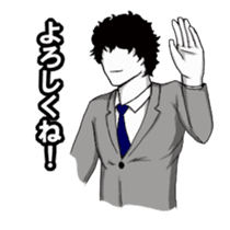 Male wearing a suit sticker #3135115