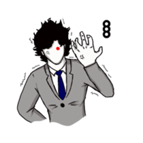 Male wearing a suit sticker #3135133