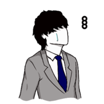 Male wearing a suit sticker #3135141