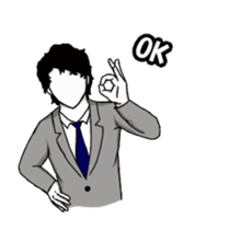 Male wearing a suit sticker #3135144