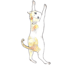 Yoga with Cat sticker #3136237