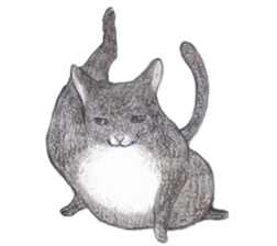 Yoga with Cat sticker #3136245