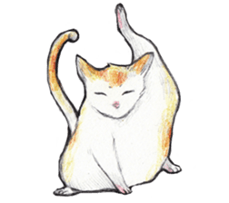 Yoga with Cat sticker #3136246