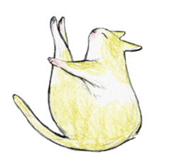 Yoga with Cat sticker #3136248