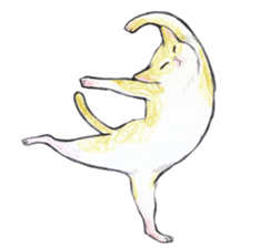 Yoga with Cat sticker #3136251