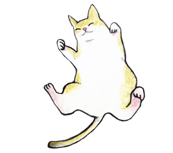 Yoga with Cat sticker #3136269