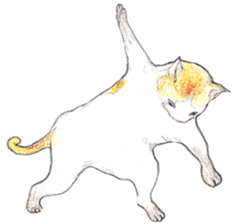 Yoga with Cat sticker #3136270