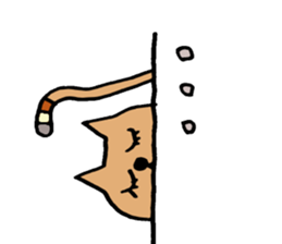 A cat peeks. sticker #3136394