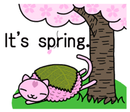 "SAKURA MOCHI" cats sticker #3136915