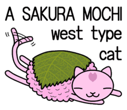 "SAKURA MOCHI" cats sticker #3136921