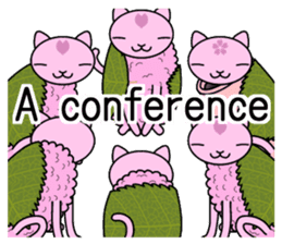 "SAKURA MOCHI" cats sticker #3136940