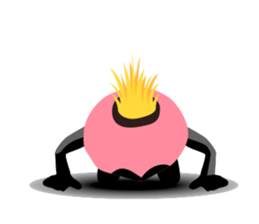 Man wearing a pink masked has come! sticker #3137919