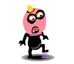 Man wearing a pink masked has come! sticker #3137920