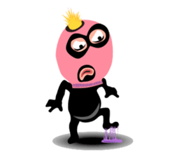 Man wearing a pink masked has come! sticker #3137920