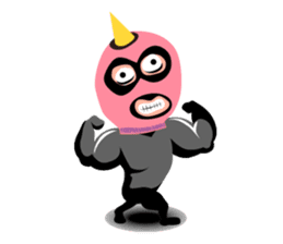 Man wearing a pink masked has come! sticker #3137921