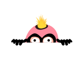 Man wearing a pink masked has come! sticker #3137922