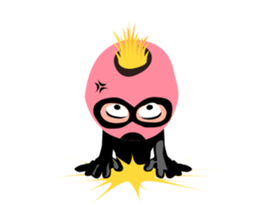 Man wearing a pink masked has come! sticker #3137924