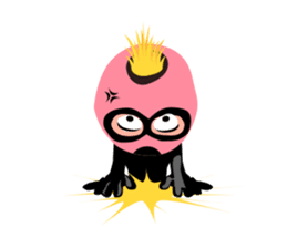 Man wearing a pink masked has come! sticker #3137924