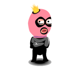 Man wearing a pink masked has come! sticker #3137926