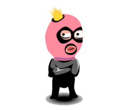 Man wearing a pink masked has come! sticker #3137926