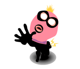 Man wearing a pink masked has come! sticker #3137927