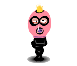Man wearing a pink masked has come! sticker #3137928