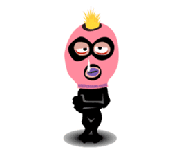 Man wearing a pink masked has come! sticker #3137928