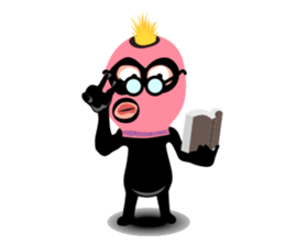 Man wearing a pink masked has come! sticker #3137930