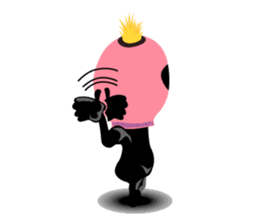 Man wearing a pink masked has come! sticker #3137932