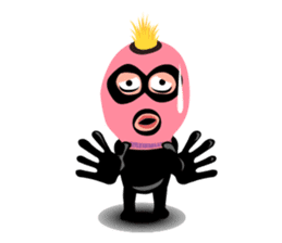 Man wearing a pink masked has come! sticker #3137933