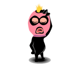 Man wearing a pink masked has come! sticker #3137935