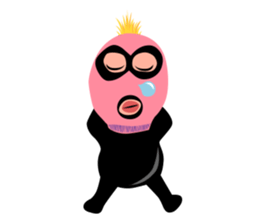 Man wearing a pink masked has come! sticker #3137936