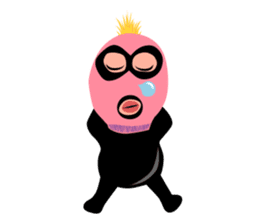 Man wearing a pink masked has come! sticker #3137936