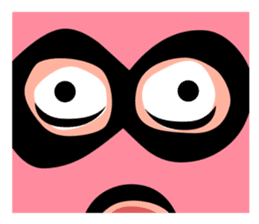 Man wearing a pink masked has come! sticker #3137937