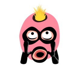 Man wearing a pink masked has come! sticker #3137938