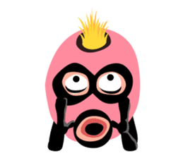 Man wearing a pink masked has come! sticker #3137938