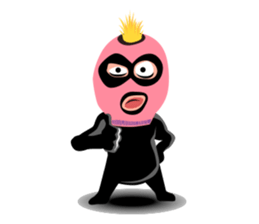 Man wearing a pink masked has come! sticker #3137940